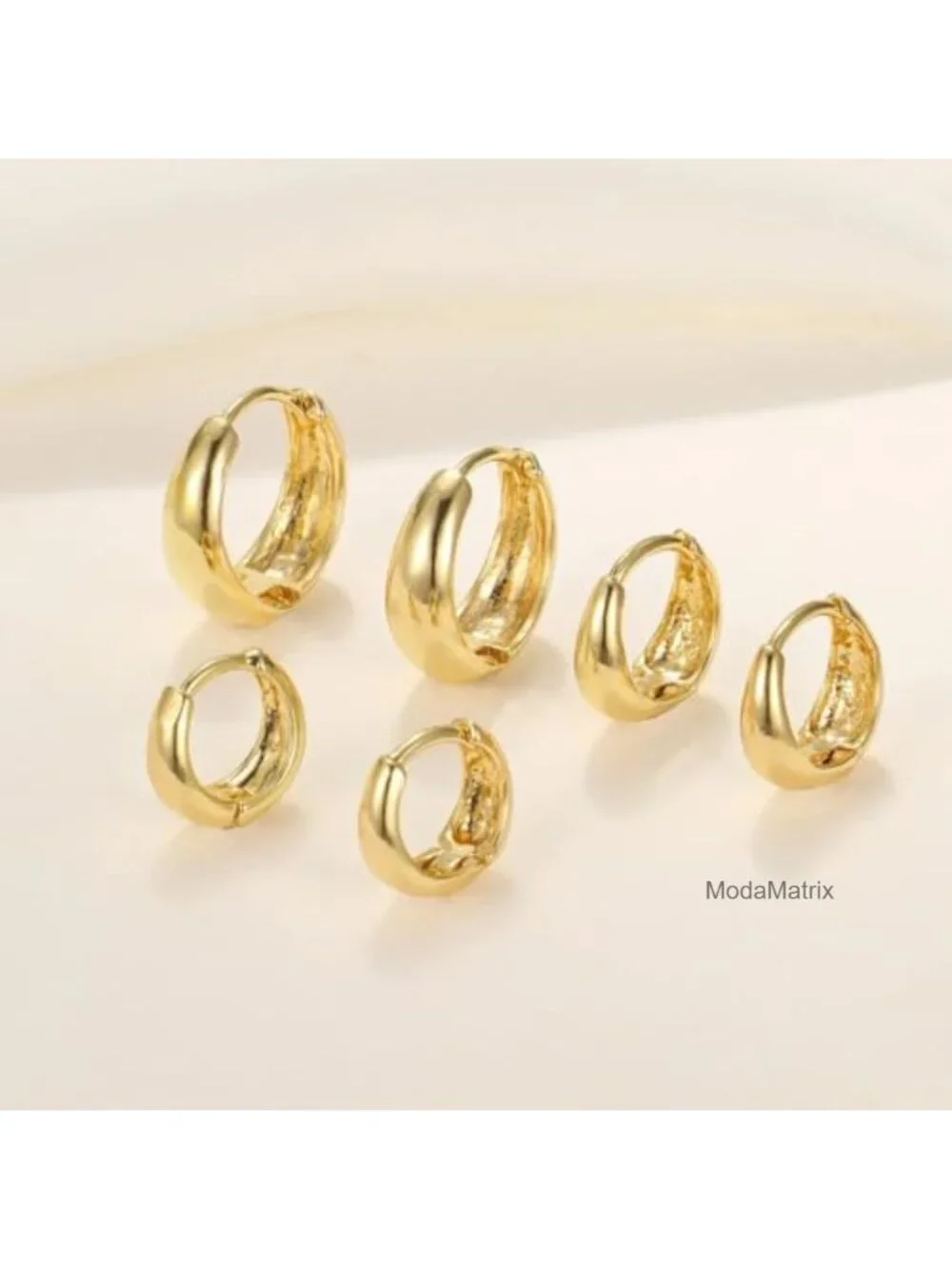 3 Pairs Gold Hoop Earrings Set Huggie Dainty Chunky Earrings Women